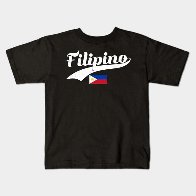 Filipino Pride Philippines Classic Pinoy Flag Kids T-Shirt by BraaiNinja